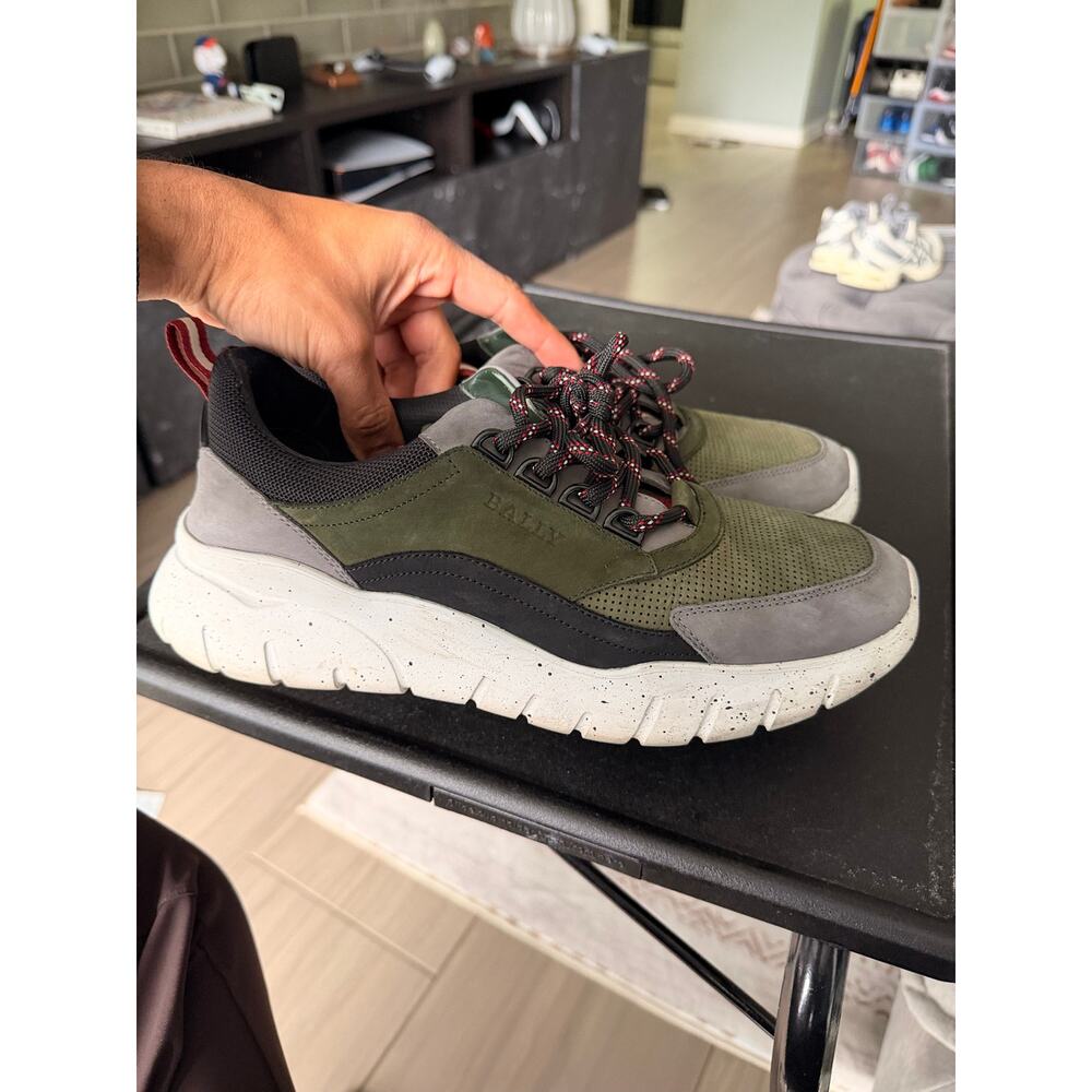 Bally Green Suede Sneaker